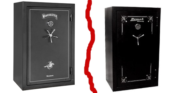 Winchester Western 45 versus Homak 36 fire gun safe