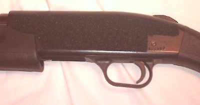 fuzzy velcro on shotgun receiver